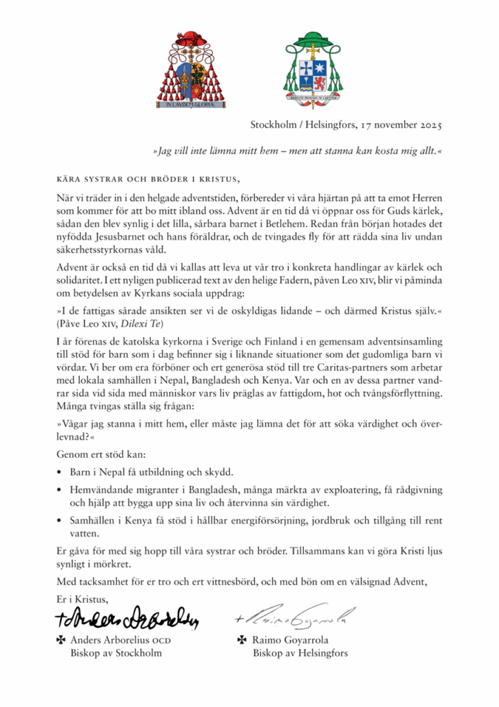 Biskopsbrev - Adventinsamling 2025
