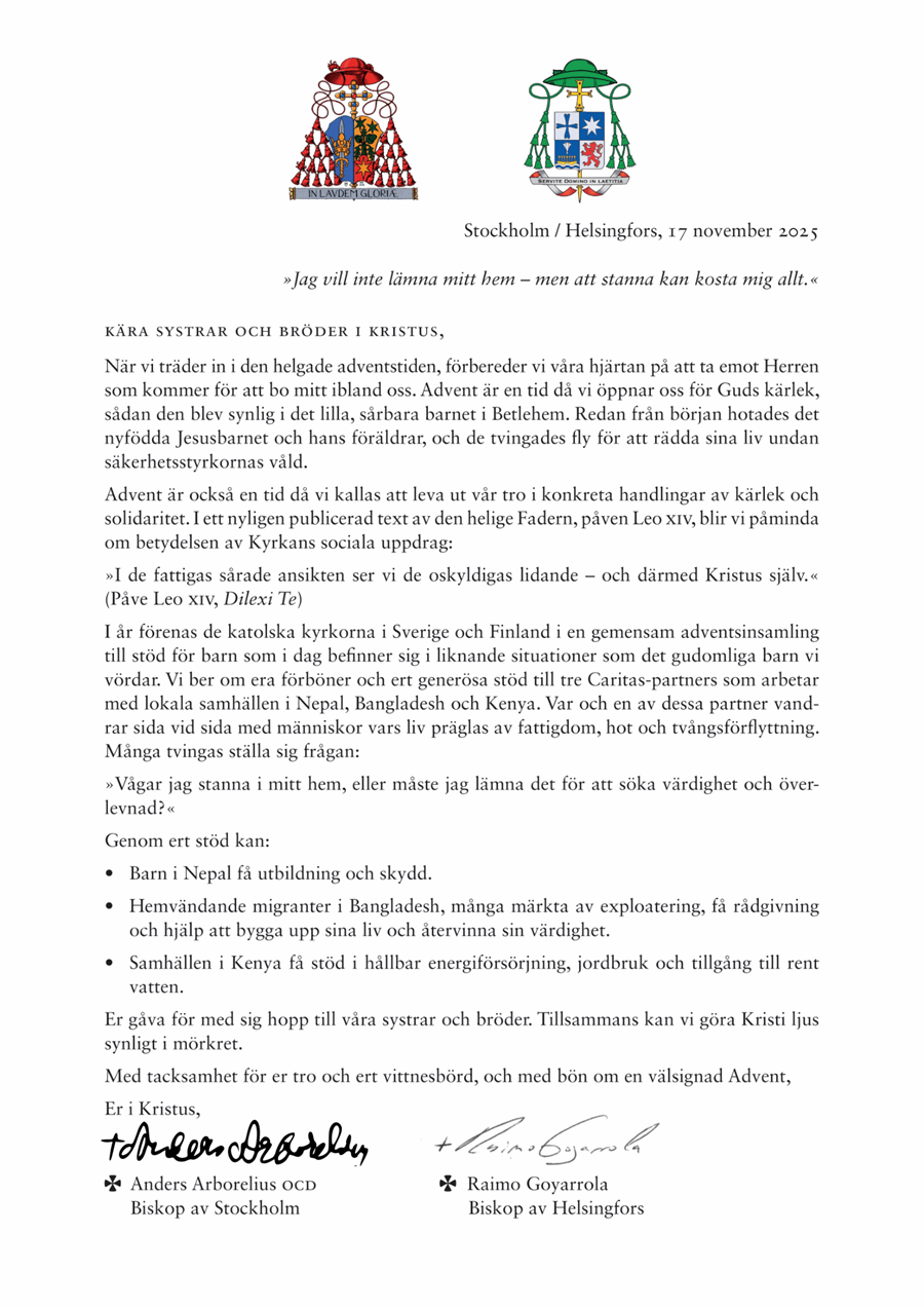 Biskopsbrev - Adventinsamling 2025